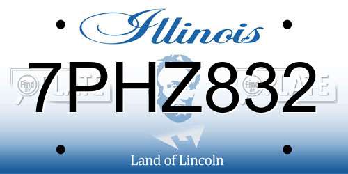 7PHZ832 Illinois License Plate