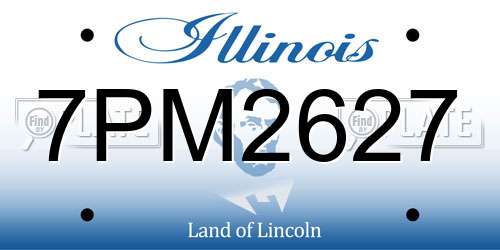 7PM2627 Illinois License Plate