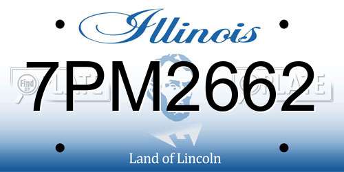 7PM2662 Illinois License Plate