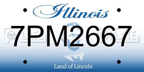 7PM2667 Illinois License Plate
