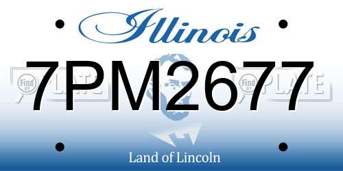7PM2677 Illinois License Plate