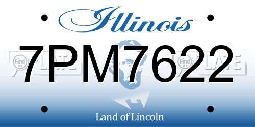 7PM7622 Illinois License Plate