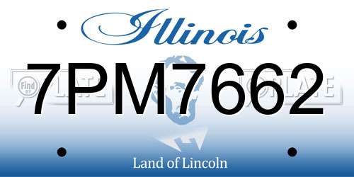 7PM7662 Illinois License Plate