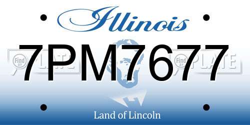 7PM7677 Illinois License Plate