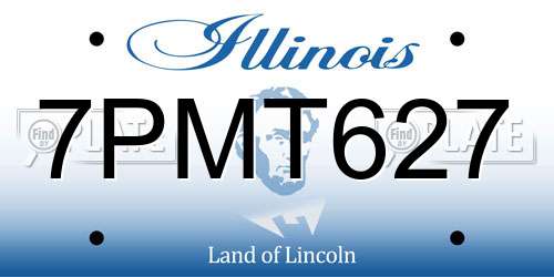 7PMT627 Illinois License Plate
