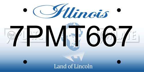 7PMT667 Illinois License Plate
