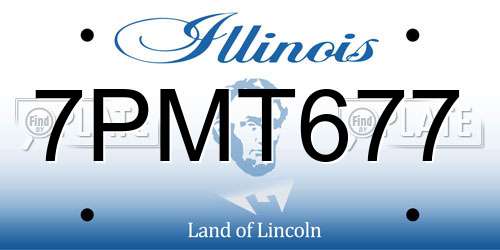 7PMT677 Illinois License Plate