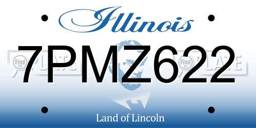 7PMZ622 Illinois License Plate
