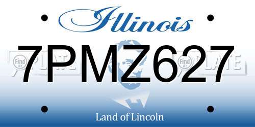 7PMZ627 Illinois License Plate