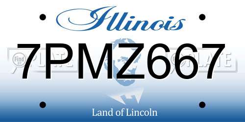 7PMZ667 Illinois License Plate