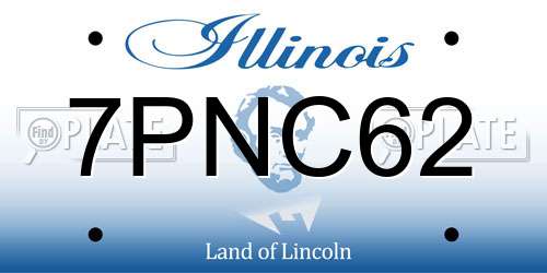 7PNC62 Illinois License Plate