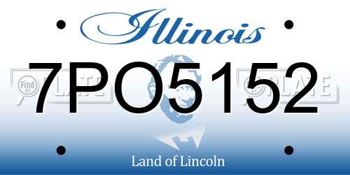 7PO5152 Illinois License Plate