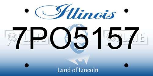 7PO5157 Illinois License Plate