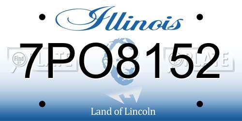 7PO8152 Illinois License Plate