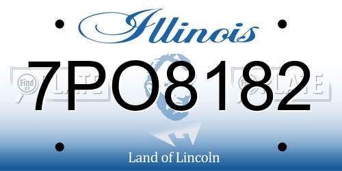 7PO8182 Illinois License Plate
