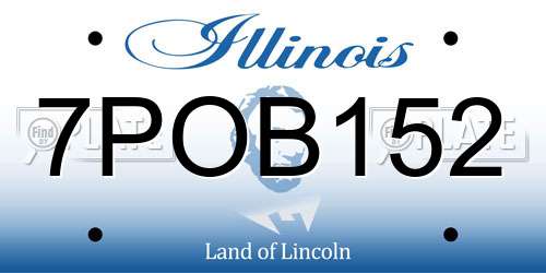 7POB152 Illinois License Plate