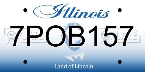 7POB157 Illinois License Plate