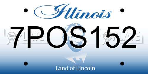 7POS152 Illinois License Plate