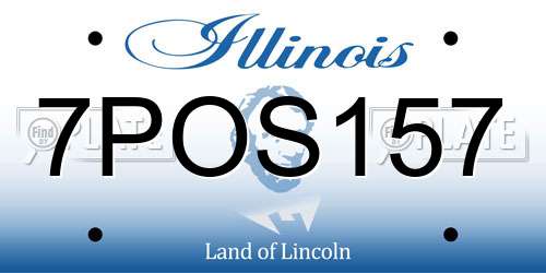 7POS157 Illinois License Plate