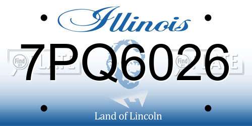 7PQ6026 Illinois License Plate