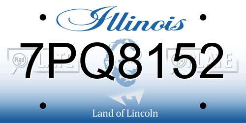 7PQ8152 Illinois License Plate