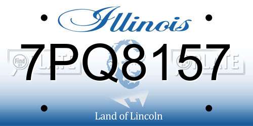 7PQ8157 Illinois License Plate