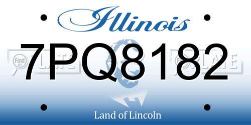 7PQ8182 Illinois License Plate