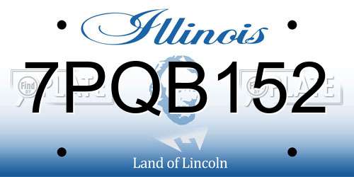 7PQB152 Illinois License Plate