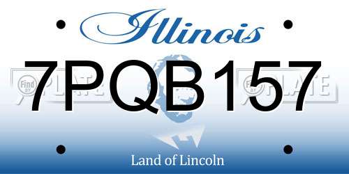 7PQB157 Illinois License Plate