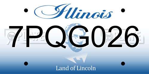 7PQG026 Illinois License Plate