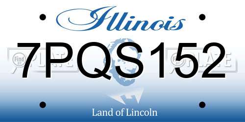 7PQS152 Illinois License Plate