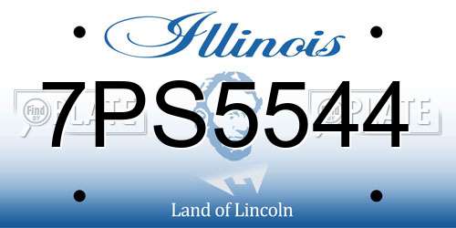 7PS5544 Illinois License Plate