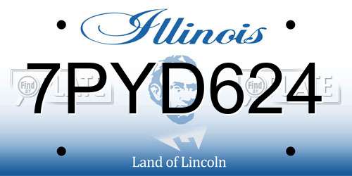 7PYD624 Illinois License Plate