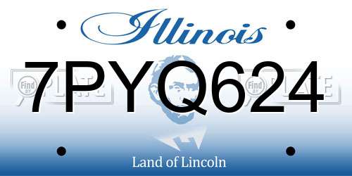 7PYQ624 Illinois License Plate