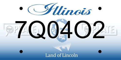 7Q04O2 Illinois License Plate
