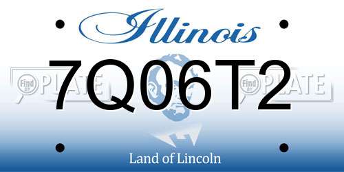 7Q06T2 Illinois License Plate