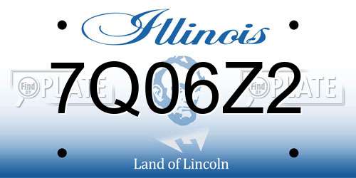 7Q06Z2 Illinois License Plate