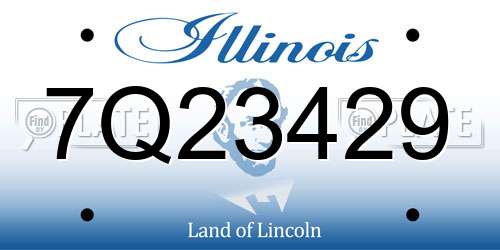 7Q23429 Illinois License Plate