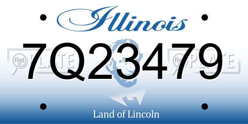 7Q23479 Illinois License Plate