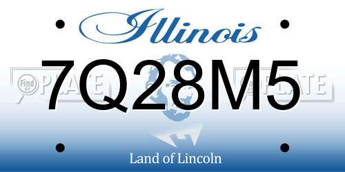 7Q28M5 Illinois License Plate
