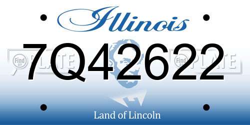 7Q42622 Illinois License Plate