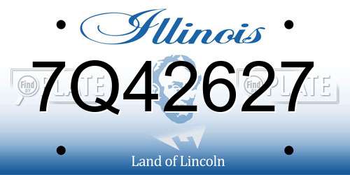 7Q42627 Illinois License Plate