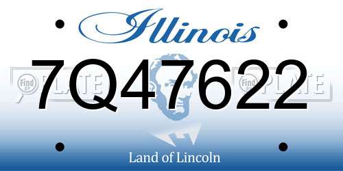 7Q47622 Illinois License Plate