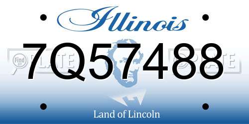 7Q57488 Illinois License Plate