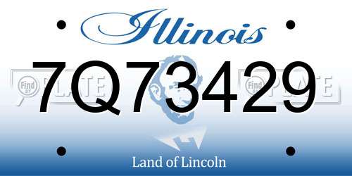 7Q73429 Illinois License Plate