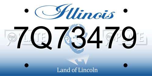 7Q73479 Illinois License Plate