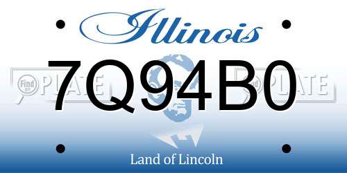 7Q94B0 Illinois License Plate