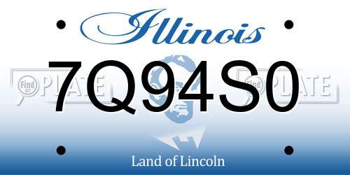 7Q94S0 Illinois License Plate