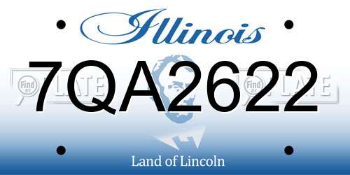 7QA2622 Illinois License Plate