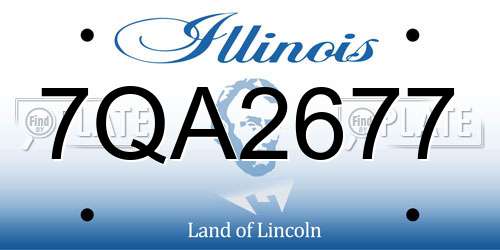 7QA2677 Illinois License Plate